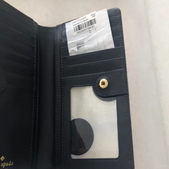 NEW Kate Spade Wallet classic rose gold shade. Shimmer, NWOT inc orig receipt - Picture 8 of 10